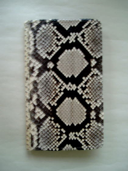 Front of the Wallet in Diamond Python Snakeskin